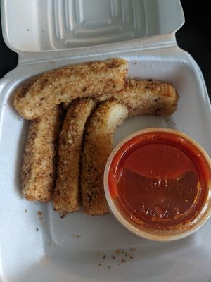 Vegan Mozz Sticks at Stromboli's Restaurant in Rochester