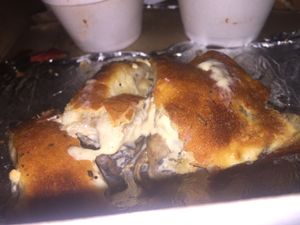 Mushroom Stromboli with Vegan Cheese at Stromboli's Restaurant in Rochester
