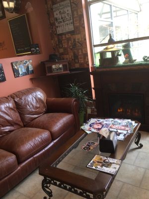 Couch at Stromboli's Restaurant in Rochester