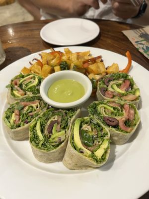 Greek roll ups (appetizer)   at Green Papaya in Tamarindo