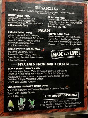 Entrees   at Green Papaya in Tamarindo