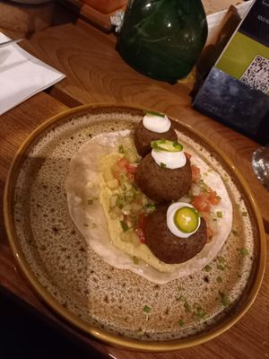 Falafel taco at Cafe Jade in Palenque