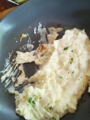 Pure de papas at Cafe Jade in Palenque