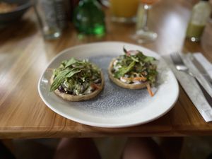 Sopes vegetarianos   at Cafe Jade in Palenque