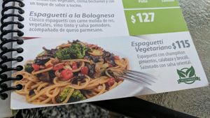 vegan pasta, make sure to ask for no cheese at Cafe Jade in Palenque