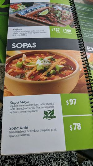 Mayan soup with no cheese at Cafe Jade in Palenque