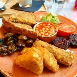Vegan breakfast at Love Thy Neighbour in Liverpool