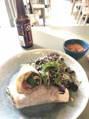 Yummy wrap with spicy hummus at O Antigo Talho in Lisbon