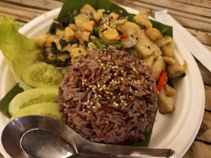 Krapow with rice at V Secret Street Food - Food Stall in Chiang Mai