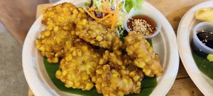Sweet corn fritters at V Secret Street Food - Food Stall in Chiang Mai