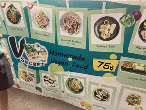 The menu   at V Secret Street Food - Food Stall in Chiang Mai