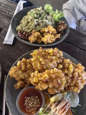 Fried sweet corn   at V Secret Street Food - Food Stall in Chiang Mai