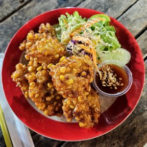 Corn fritters at V Secret Street Food - Food Stall in Chiang Mai