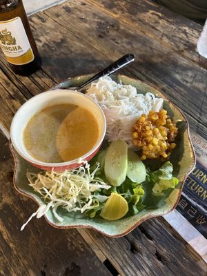 Creamy Noodle Soupp  at V Secret Street Food - Food Stall in Chiang Mai