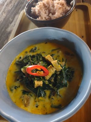 Tempeh spinach curry at V Secret Street Food - Food Stall in Chiang Mai