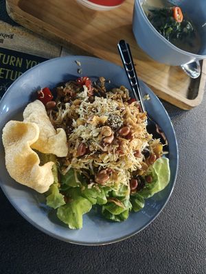 Tea leaves salad at V Secret Street Food - Food Stall in Chiang Mai
