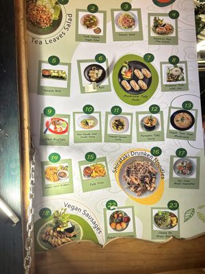 80 baht (£1.86) menu  at V Secret Street Food - Food Stall in Chiang Mai