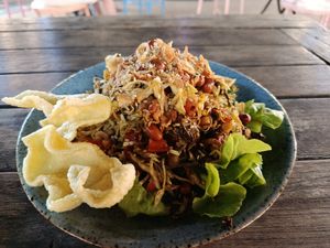 Tea leaf salad at V Secret Street Food - Food Stall in Chiang Mai
