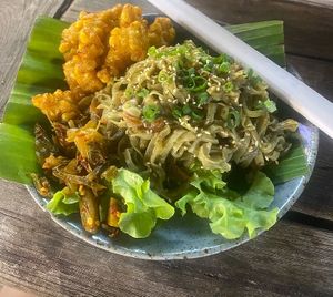 Green noodles   at V Secret Street Food - Food Stall in Chiang Mai