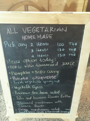 Typical Menu at V Secret Street Food - Food Stall in Chiang Mai