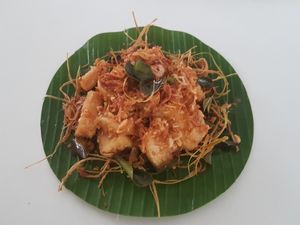 tofu with tamarind sauce and lemongrass at V Secret Street Food - Food Stall in Chiang Mai