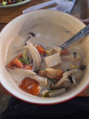 So many veggies in the soup at V Secret Street Food - Food Stall in Chiang Mai