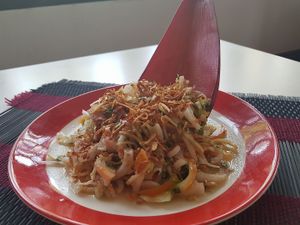 Banana stem and flower salad at V Secret Street Food - Food Stall in Chiang Mai