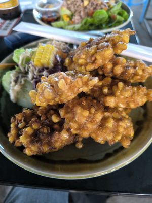 Sweetcorn Fritters at V Secret Street Food - Food Stall in Chiang Mai