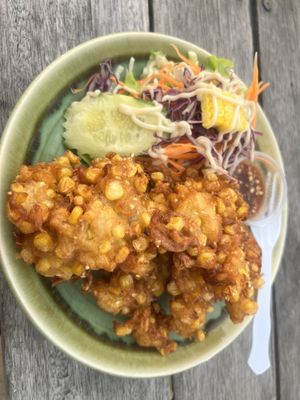 Corn fritters  at V Secret Street Food - Food Stall in Chiang Mai