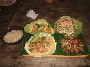✨Tofu
✨Tempeh
✨Sausage
✨Mushroom Salad at V Secret Street Food - Food Stall in Chiang Mai