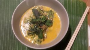 Tempeh & spinach at V Secret Street Food - Food Stall in Chiang Mai