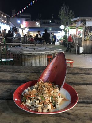 Banana stem salad😄 at V Secret Street Food - Food Stall in Chiang Mai