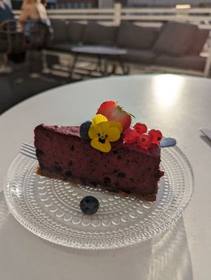 Blueberry Cheesecake at Cafe & Bar 21 in Rovaniemi