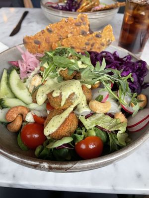 Falafel salad  at Cafe & Bar 21 in Rovaniemi