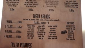 Salads at Cafe & Bar 21 in Rovaniemi