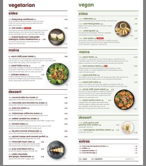 Veggie menu at Wagamama - Cardinal Place in London