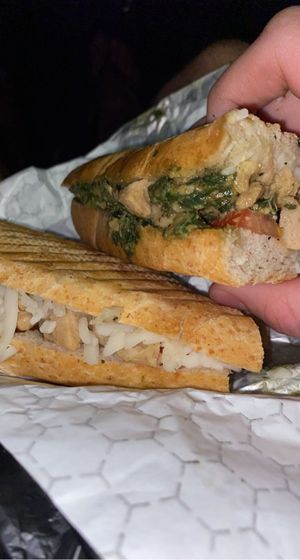 Vegan Pesto Chicken Panino.  at SpecialTEA Lounge in Miami
