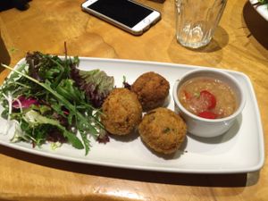 lentil falafel  at Henderson's Restaurant in Edinburgh