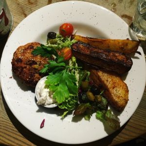 Vegan bean burger  at Henderson's Restaurant in Edinburgh