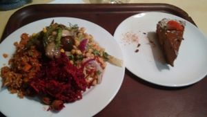 my lunch  at Henderson's Restaurant in Edinburgh