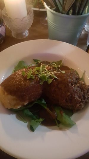 Vegan haggis at Henderson's Restaurant in Edinburgh