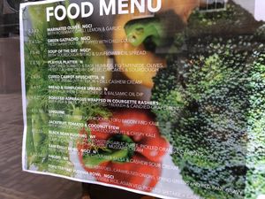 Restaurant food menu. at Henderson's Restaurant in Edinburgh