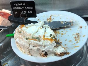 Carrot cake. at Henderson's Restaurant in Edinburgh