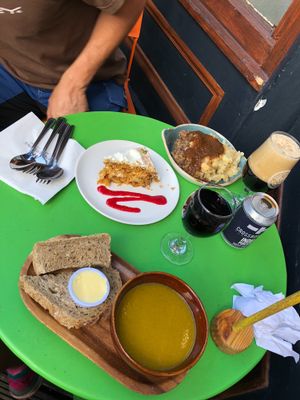 Outdoor table. at Henderson's Restaurant in Edinburgh