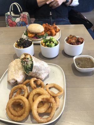 Chickun ceaser wrap with taster option of Mac and cheese  at Parka Food Co. in Toronto