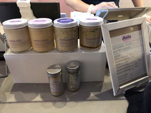 Sauces & seasonings available for purchase  #Veganuary at Parka Food Co. in Toronto