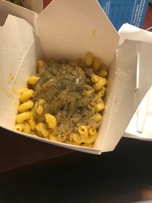 Mac and cheese with onions at Parka Food Co. in Toronto