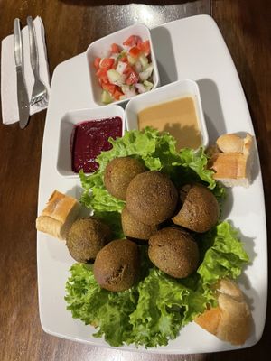 Falafel plate for 1-2 people  at Trivio Resto Bar in Huaraz