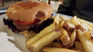 Beyond burger at Trivio Resto Bar in Huaraz