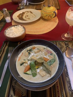 Curry Amarillo with Tofu  at La Casa de Zarela in Huaraz
